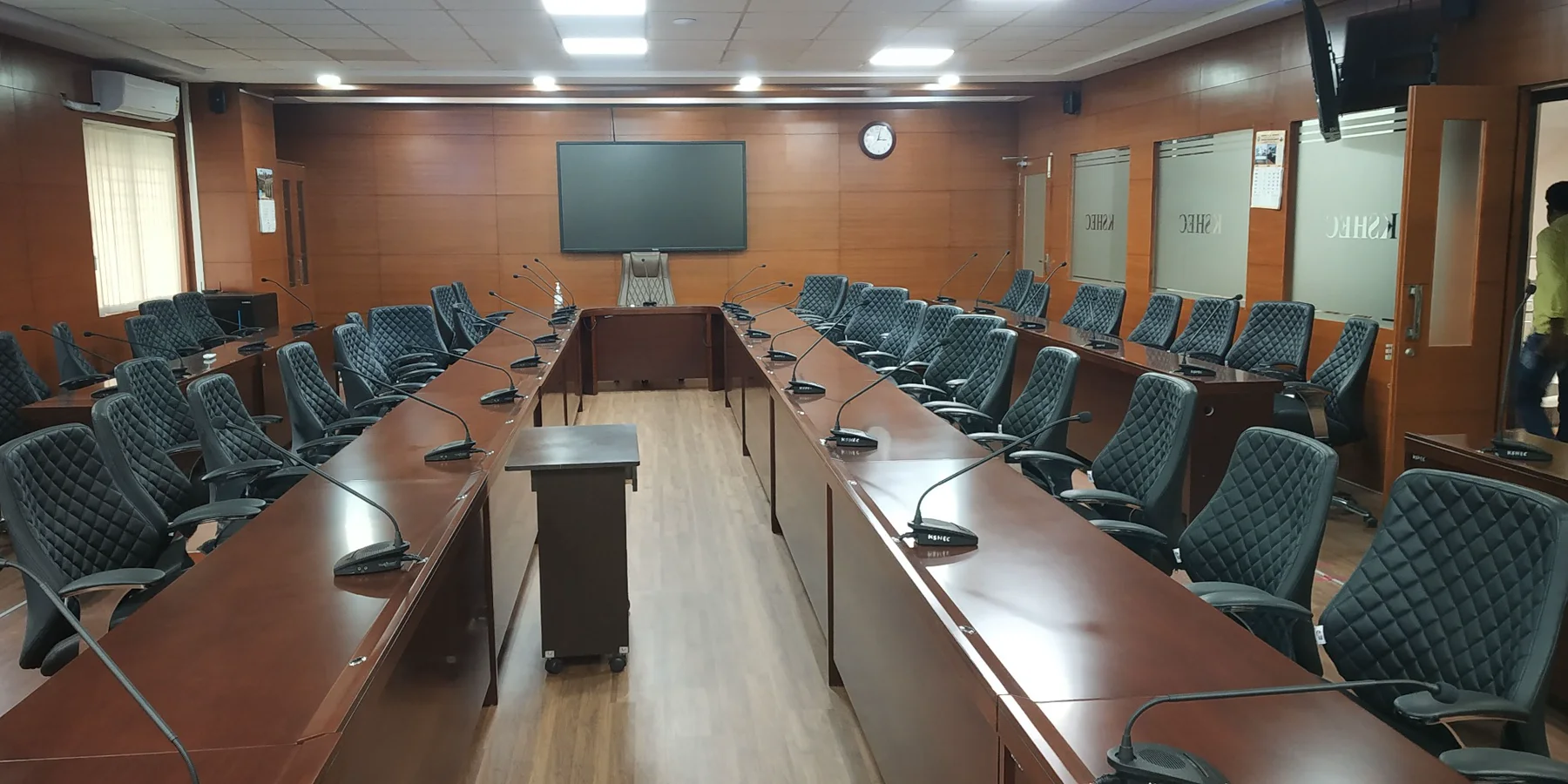 Integrated Video Conferencing Boardroom — completed Axial Infotech project photograph