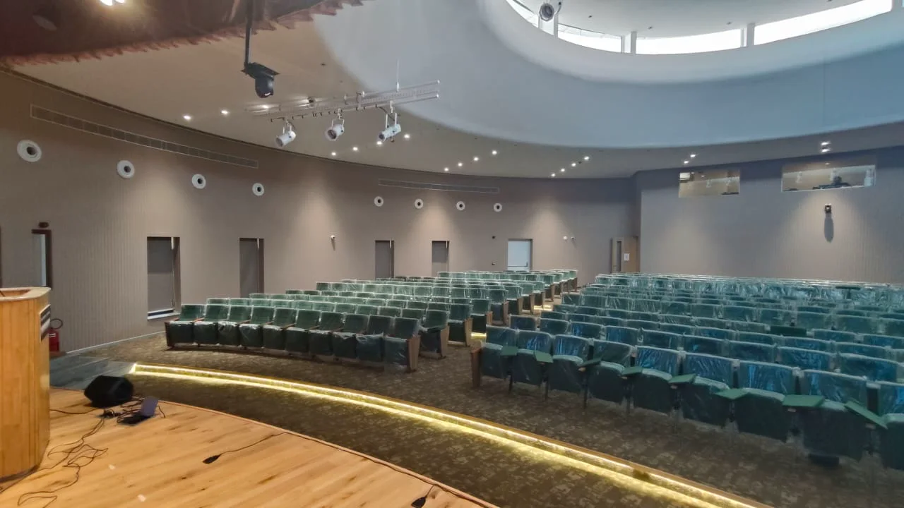 Recent Auditorium Integration — Stage View — completed Axial Infotech project photograph