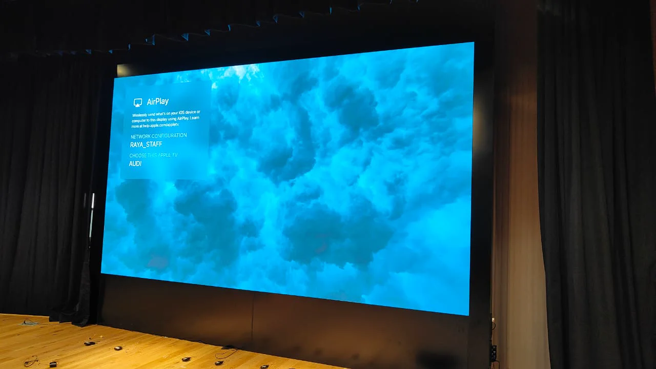 Recent Auditorium Integration — Large-Format Display — completed Axial Infotech project photograph